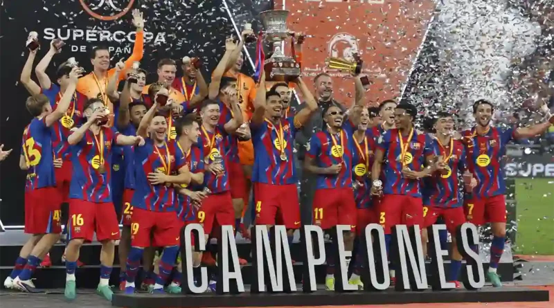 برشلونة بطلاً للسوبر الإسباني: كلاسيكو مثير ينتهي بتتويج كتالوني في جدة